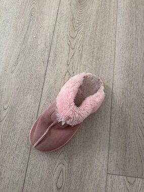 UGG Pink Faux-Fur Slip-On Slipper Boot